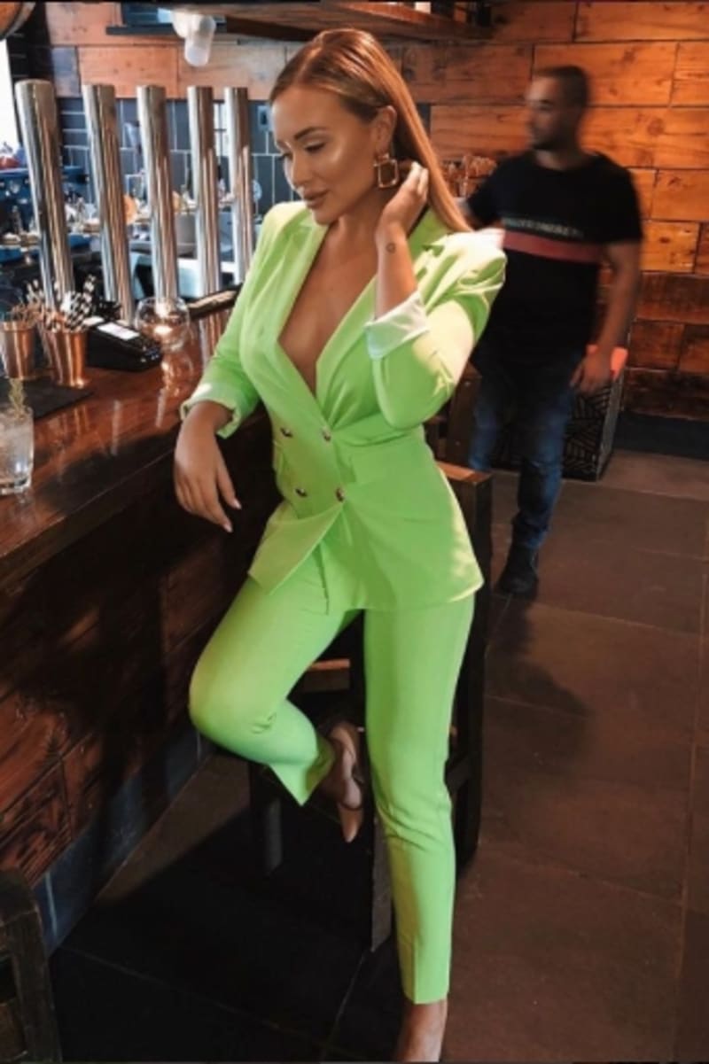 lime high waisted trousers
