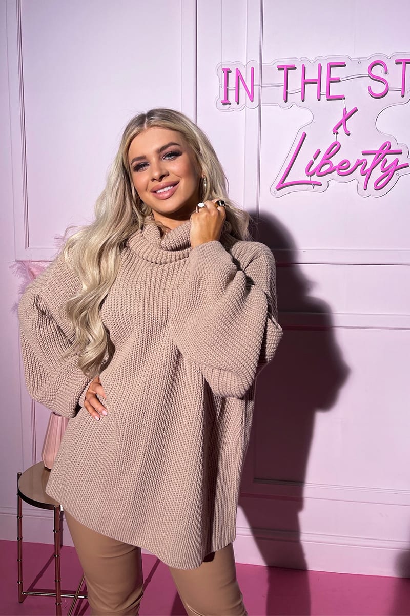 LIBERTY CAMEL ROLL NECK SLOUCHY JUMPER