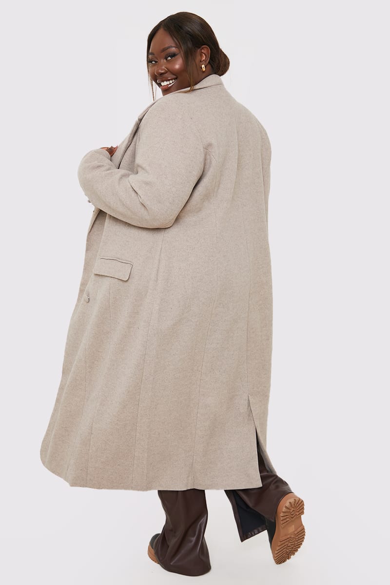 discount 73% Gray/Black 36                  EU Esmara Long coat WOMEN FASHION Coats Knitted 
