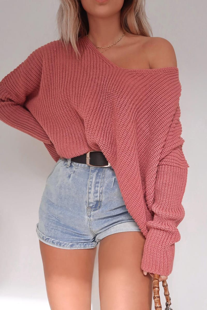 FASHION INFLUX PINK SLOUCHY JUMPER