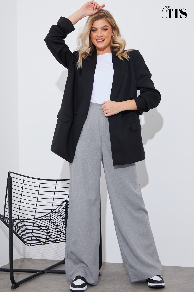 Buy Qua Grey Stretch Wool Tailored Trousers for Women Online  Tata CLiQ  Luxury