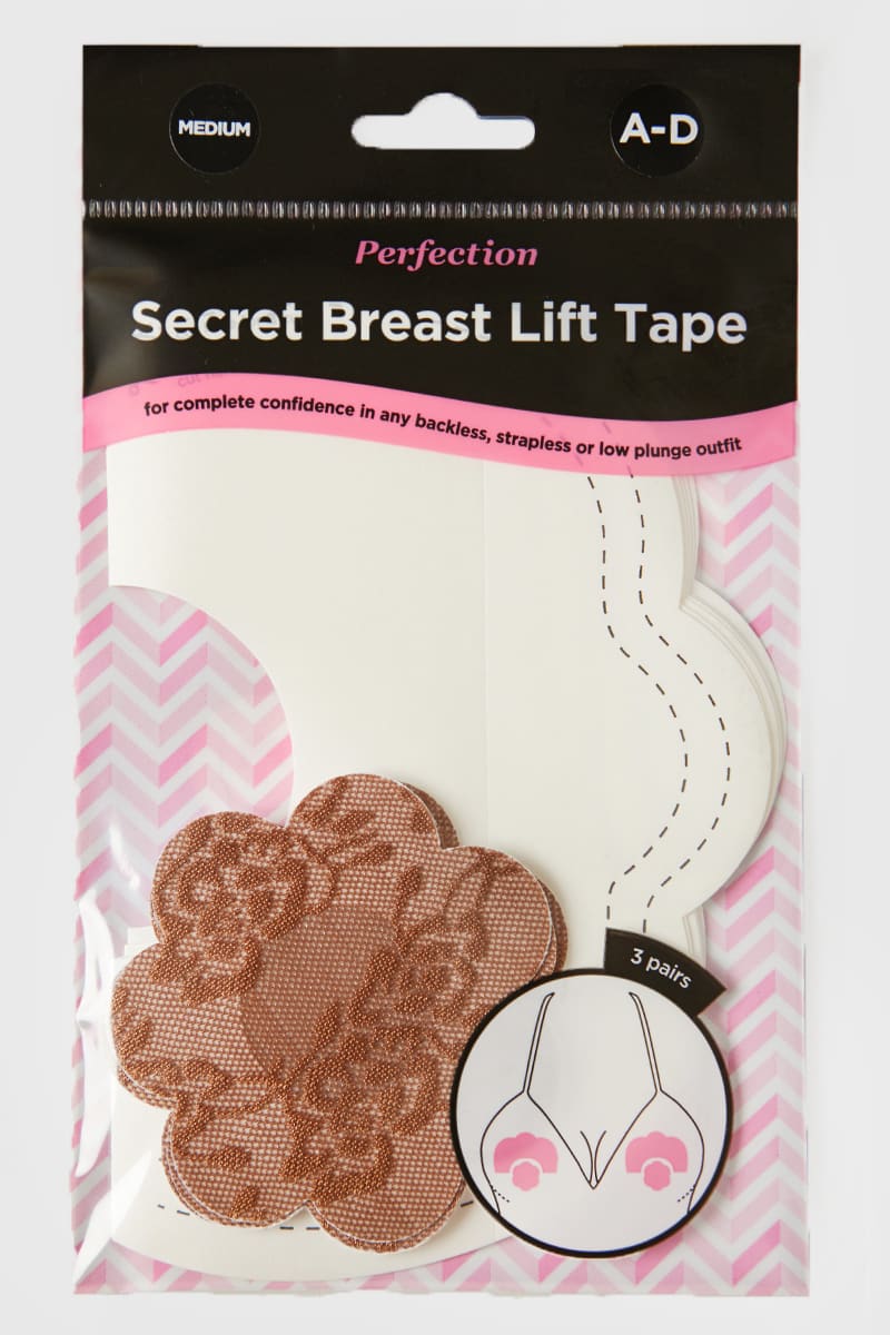 BREAST LIFT TAPE AND NIPPLE COVERS A-D (3 PAIRS) MEDIUM
