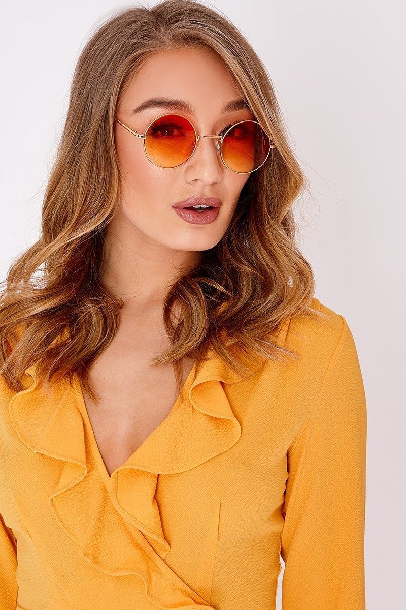 Round sunglasses - Orange - Kids | H&M IE